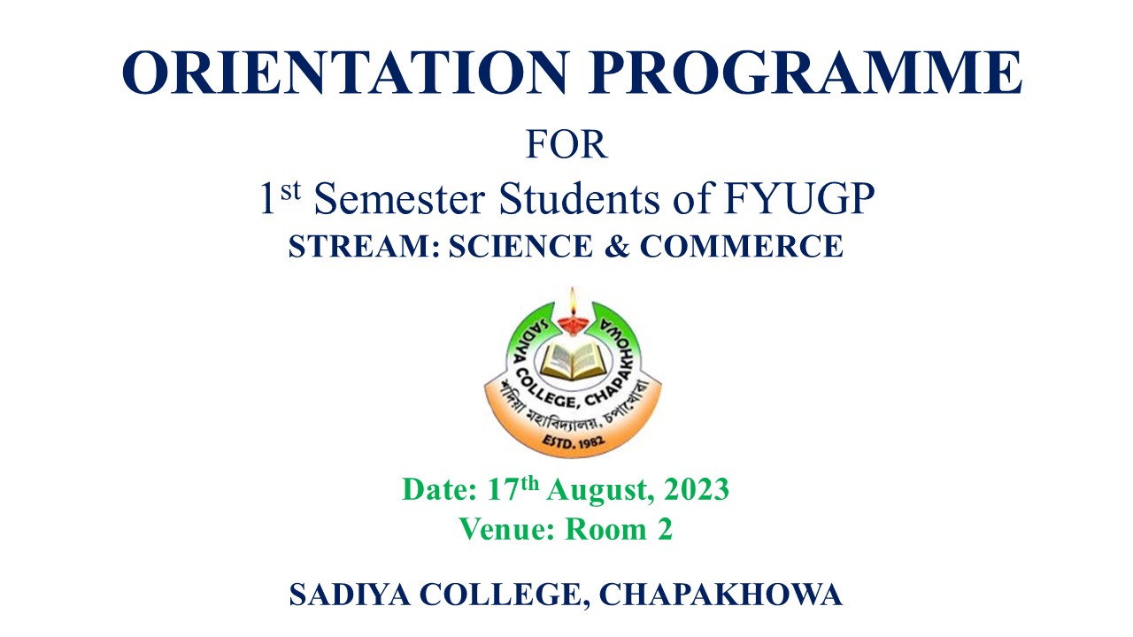 Orientation Programme, 2023-24